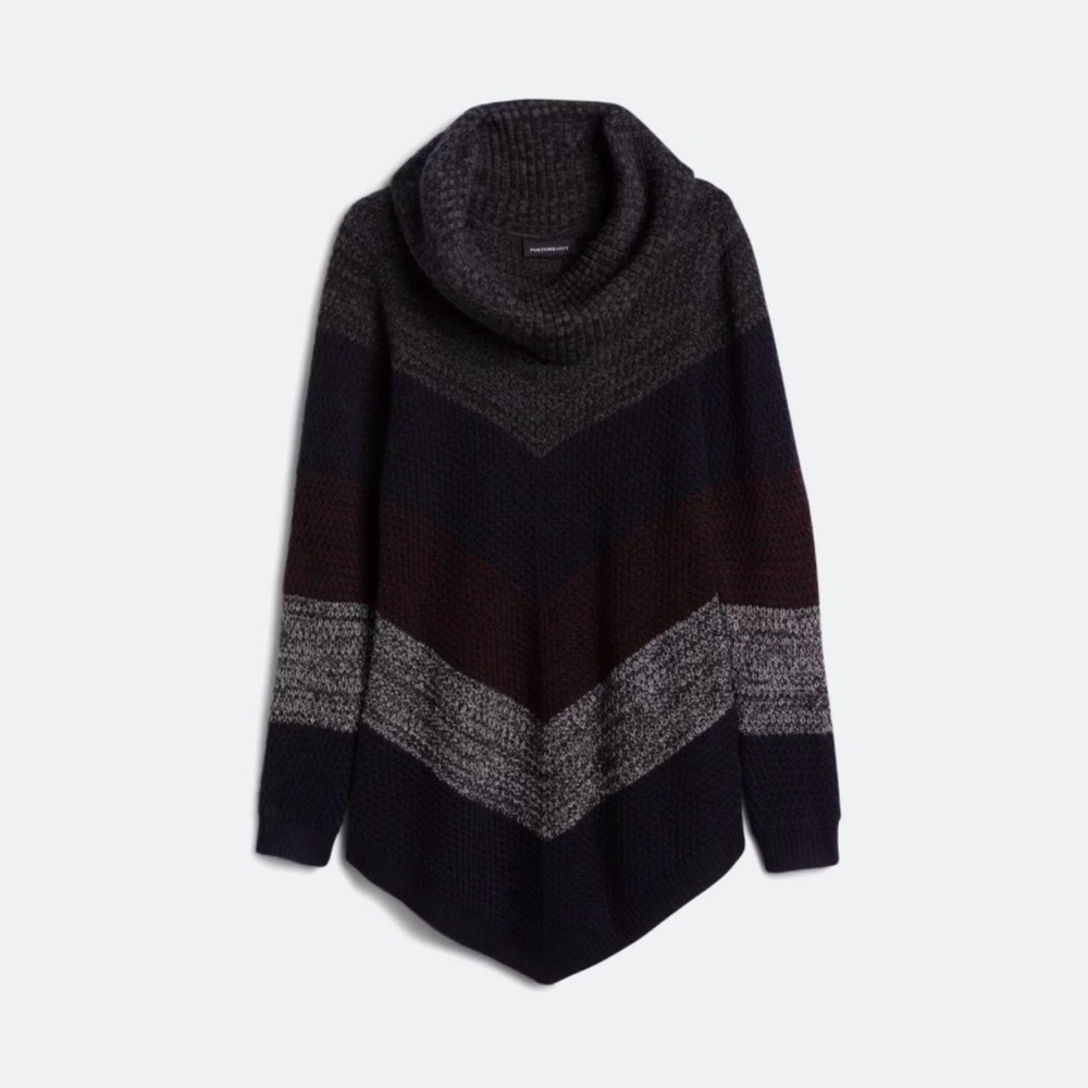 Stitch Fix Fortune + Ivy Chevron Colorblock Cowl Neck Sweater